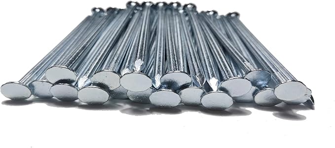 Metal Stakes, 8 Inch 22Pcs Galvanized Landscape Spikes,Garden Nails for Turf,Weed Barriers,Tent and More (22)