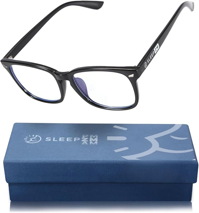 100% Blue Light Blocking Glasses - Women + Men - Better Sleep - Anti Eye Strain Protection - Computer Screens Gaming