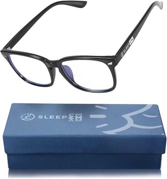 100% Blue Light Blocking Glasses - Women + Men - Better Sleep - Anti Eye Strain Protection - Computer Screens Gaming
