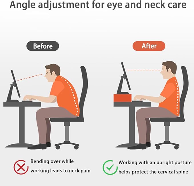 Monitor Stand Riser 2.16/3.34 Inch 2 Height Adjustments Acrylic Stand with Installation Tool, Desk Organizer Accessories Office Desk Storage Rack Screen/PC/Printer/Laptop Riser 7.8 x 15.7 Inch (Maple)