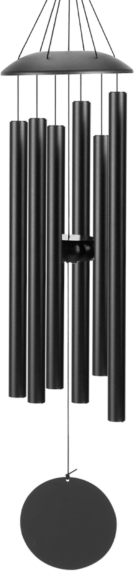 28" Wind Chimes for Outside with Classic Sound, Coolest Metal Windchimes Outdoors with Pine Wood Striker, Unique Gift for Mom, Garden Decoration(Black)