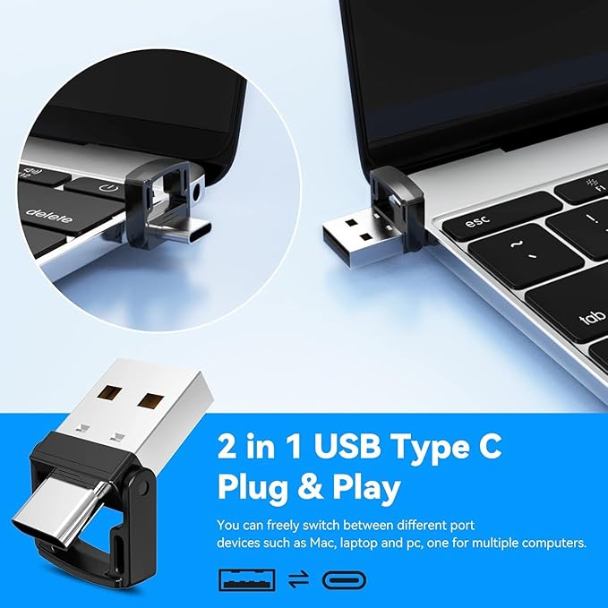 Presentation Clickers for PowerPoint Presentations, [2 in 1 USB C/A] PowerPoint Clicker Wireless Presenter, Presentation Pointer PPT Slide Clicker Remote Control for Mac, Computer