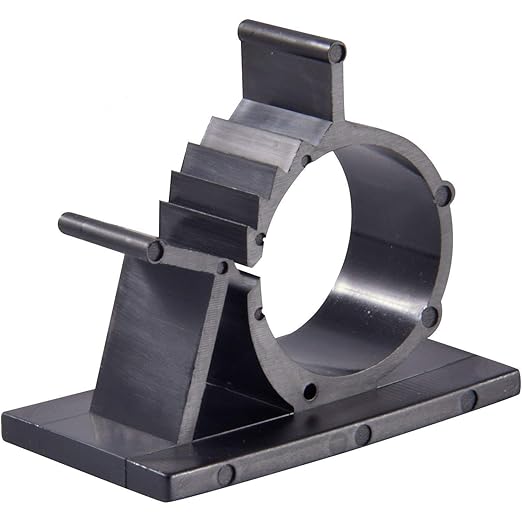 Cable Clips,GLE2016 Self-Adhesive Wire Holder Cable Organizer Cord Management Clamps with Adjustable Backed 20 Pack Black