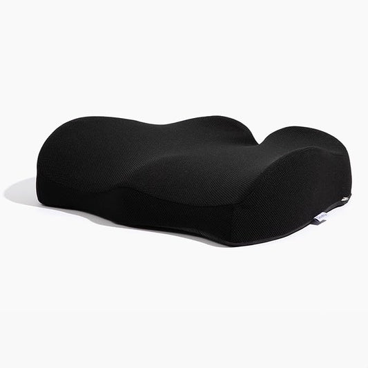 Coushy|Ergonomic Seat Cushion-Use As Car Seat Cushion/Office Desk Accessories| Chair Cushions for Dining Chairs-Home Office Chair Cushion Supporting Other Sciatica Pain Relief Devices (Black, Large)