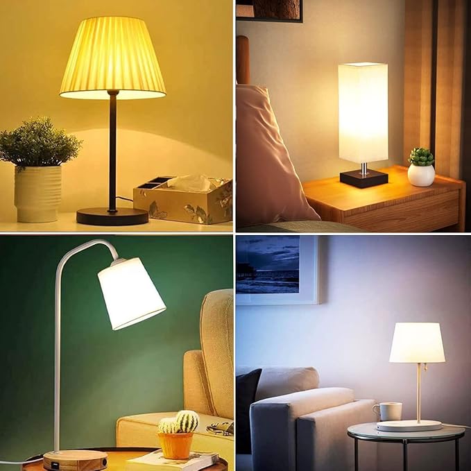 RGB Color Changing Light Bulbs,40W Equivalent,9W RGB LED Light Bulbs,A19 E27/E26 Warm White 6500K,16 Color Multicolor Light Bulb Dimmable Light for Home Party Bedroom Outdoor(4Pack)