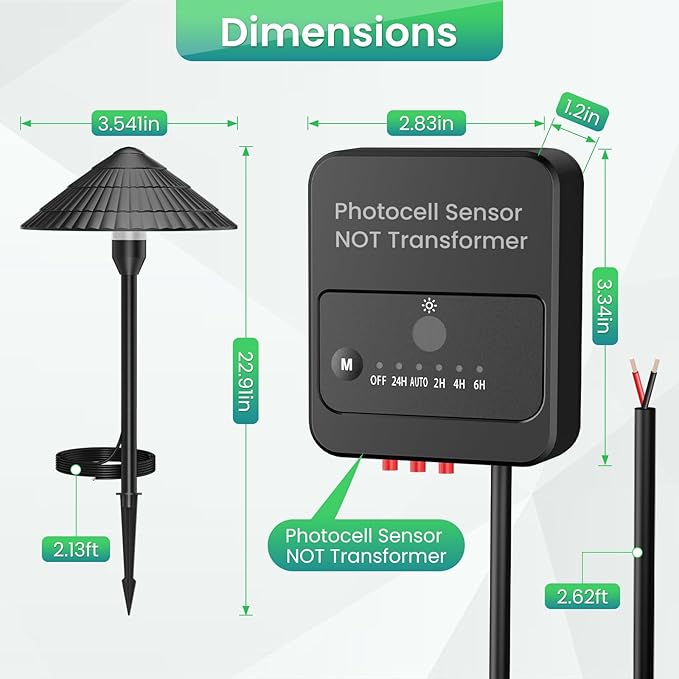 ZZXX Low Voltage Pathway Lights 5W Landscape Lighting Cast-Aluminum Waterproof 2700K LED Landscape Lights 12-24V Landscape Path Lights Low Voltage for Yard Garden Walkway,4 Pack