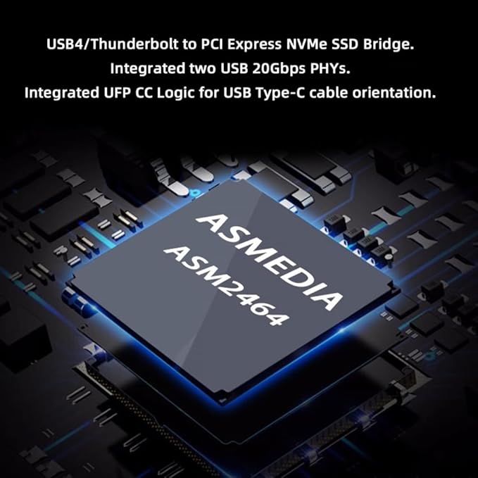 CY USB4.0 Type-C USB4 40Gbps to PCI-E 4.0 X4 SSD NVME NGFF M-Key Enclosure USB-C 20Gbps ASM2464 Chipset