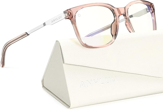 ANYLUV Blue Light Glasses for Men, Computer Gaming Glasses men, Stylish Anti Eyestrain Blue Light Blocking Glasses Men
