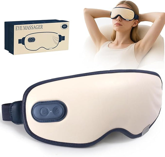 Eye Massager with Heat, Birthday Christmas Gifts for Women Men Her Him, Heated Eye Mask for Dry Eyes, Migraine Relief, Strain Relief, Improve Sleep