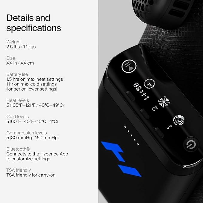 Hyperice X 2 Knee Advanced Heat and Cold Contrast Therapy - Pain and Inflammation Relief - Provides Increased Range of Motion - FSA/HSA Eligible