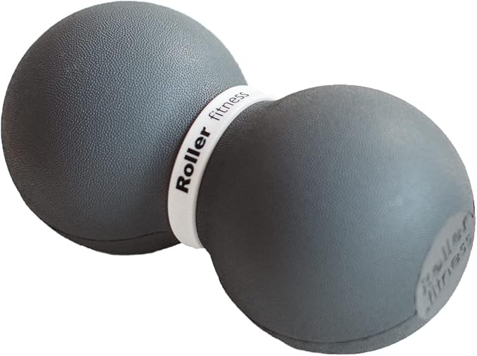Roller Fitness Infinity Roller, Peanut Foam Roller, Large 8-Inch Double Massage Ball Exercise Roller (Gray - Soft)