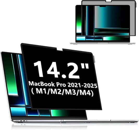 FILMEXT Privacy Screen for Macbook Pro 14 inch (2025-2021,M5 M4 M3 M2 M1), Removable Macbook pro 14.2" A3112 A3401 A2992 A2918 A2779 A2442 Privacy Laptop Screen Filter Anti-Spy/Anti-Glare/Eye Care