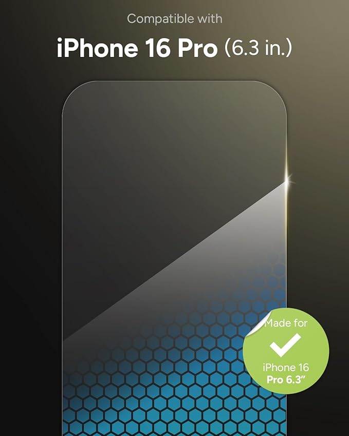 ZAGG XTR4 Screen Protector for iPhone 16 Pro - 11x Stronger Tempered Glass, Blue Light Filtration, Anti-Reflective Technology, Graphene Reinforced, InvisibleShield, Easy Dust-Free Installation