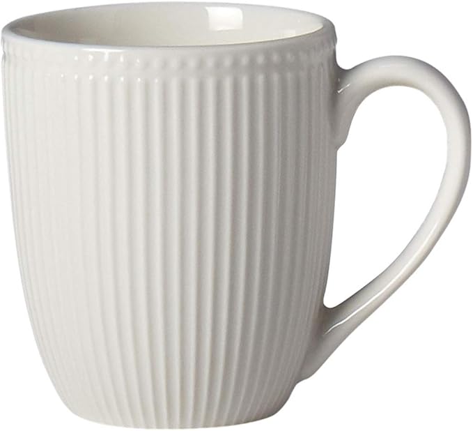 Tabletops Gallery Embossed Bone White Porcelain Round Dinnerware Collection- Chip Resistant Scratch Resistant, Fleur 16 Piece Dinnerware Set (Dinner Plate, Salad Plate, Cereal Bowl, Mug)