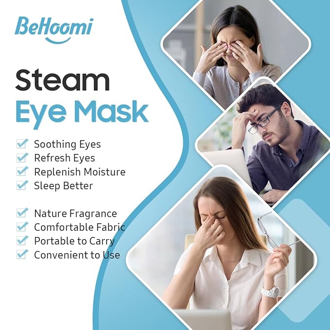 30Packs Steam Eye Mask, Heated Eye Mask Warm Compress for Eyes, Self Heating Disposable Steam Mask for Home Sleep, Spa, Travel Essentials & Relaxation Gifts, Stocking Stuffers (Jasmine)