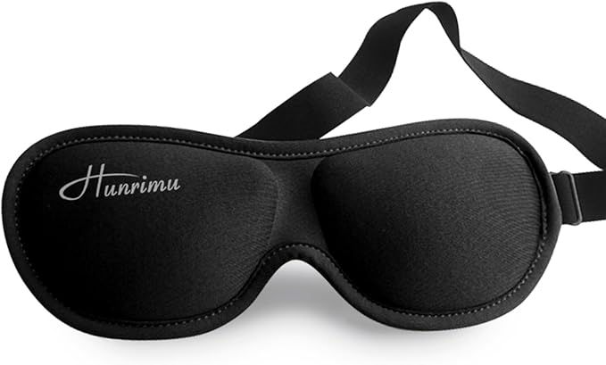 Sleep Eye Mask for Women Men, Eye Covers for Sleeping, 3D Sleep Mask for Travel Yoga Nap (Black)