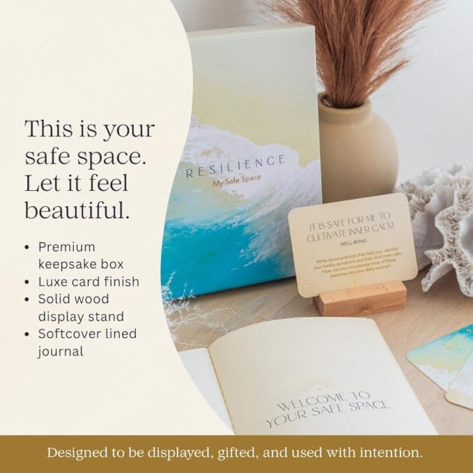 Mental Health Journal Set for Anxiety Relief, Stress Relief & Self-Care: Affirmation & Prompt Cards for Mindfulness, Personal Growth & Emotional Wellbeing