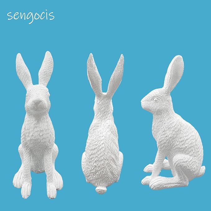 10.2 Inch Resin Garden Statues,Bunny Figurine Decorations for Lawn,Balcony-Yard Art Garden Patio Decor,Unique Housewarming Birthday Gifts for Women