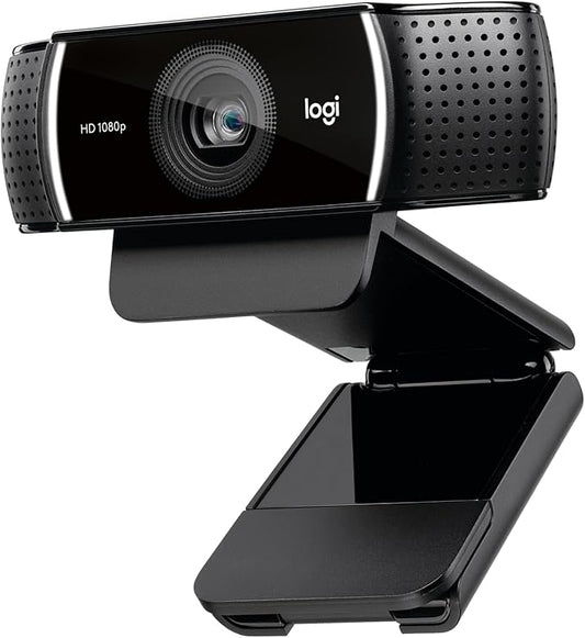 Logitech C922x HD Pro Webcam, Full HD 1080p/60fps Video, Clear Audio, HD Light Correction, PC Camera Webcam, Works with Skype, Zoom, Mac, Tablet - Black