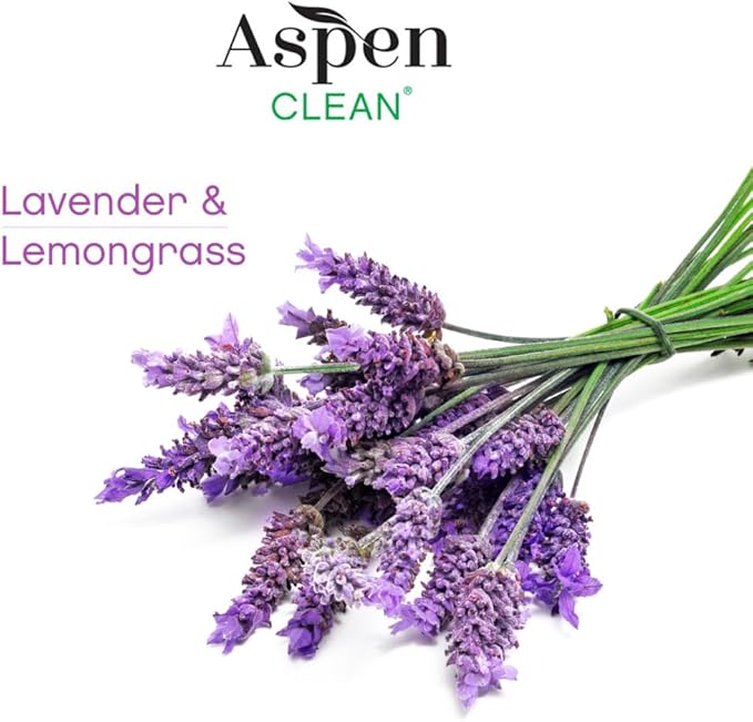 AspenClean Natural Dish Soap and Refill Lavender and Lemongrass - 100% Natural, Organic, Baby-Safe, Pet-Friendly, Vegan, Cruelty-Free, Biodegradable - EWG VERIFIED & EcoCert Certified