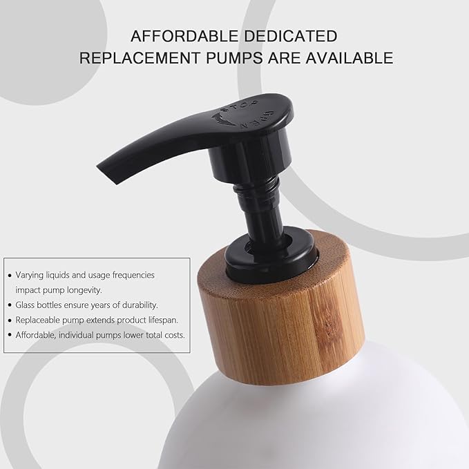 MOMEEMO Black Soap Dispenser Set, Contains Hand and Dish Soap Dispenser, Suitable for Kitchen Decor. (Black)
