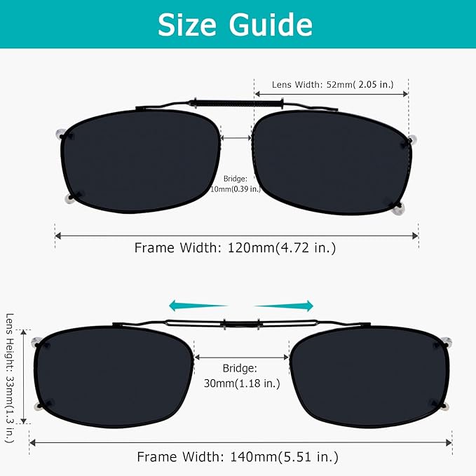 Easy clip Spring Polarized Clip On Sunglasses