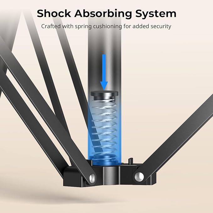 SmallRig LA-S28 Light Stand for Photography, 9.2ft/ 280cm/ 110" Spring Cushioned Lighting Stand, Max Load 5kg/ 11lbs, Compact Lightstand for Reflector, Ring Light, Softbox and COB Light