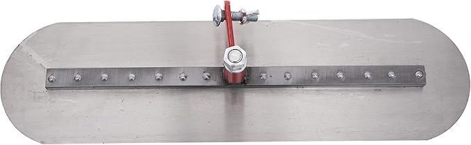 QLT BY MARSHALLTOWN Fresno Trowels, 24 Inch Length Round End - Superior Quality High-Carbon Steel Blade, All-Angle Swivel Attachment, FR24R