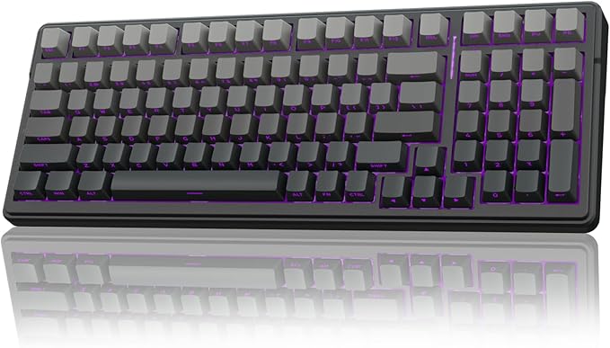 AULA F99 Pro Wireless Mechanical Keyboard,Gasket Structure Hot Swappable Custom Keyboard,RGB Backlit,Creamy Sound,Side Printed PBT Keycaps,2.4GHz/USB-C/BT5.0 Computer Gaming Keyboards