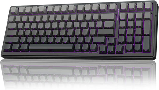 AULA F99 Pro Wireless Mechanical Keyboard,Gasket Structure Hot Swappable Custom Keyboard,RGB Backlit,Creamy Sound,Side Printed PBT Keycaps,2.4GHz/USB-C/BT5.0 Computer Gaming Keyboards