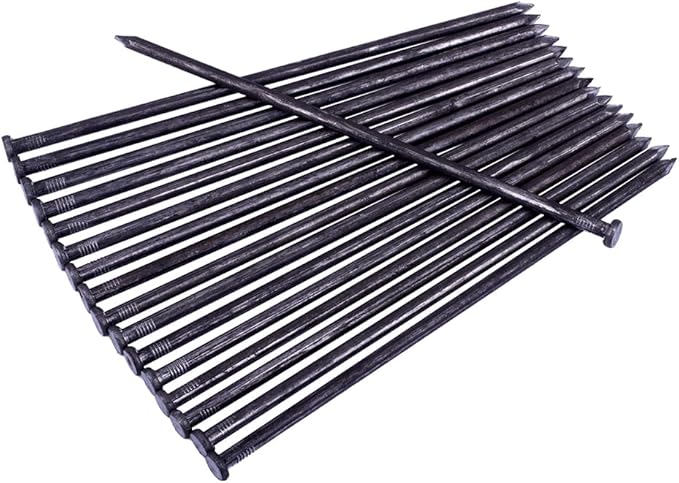 HOT SEAL Landscape Spikes 10 Inch 50 Counts Metal Landscape Edging Anchoring Spikes, Heavy Duty Nails for Artificial Turf Spike, Paver Edging, Timber Carpentry, Weed Barrier, Tent Pegs, More