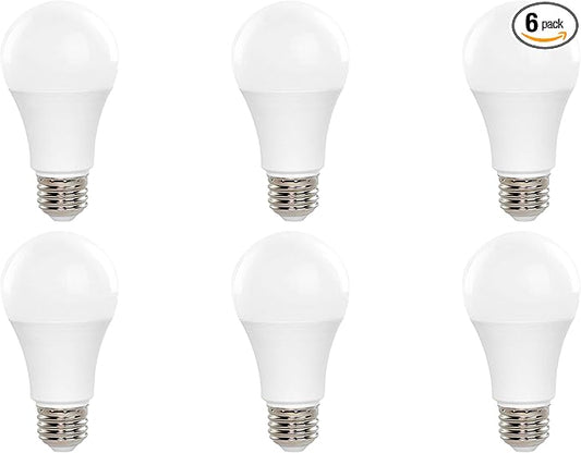 GoodBulb LED Light Bulbs | 10 Watt (60 Watt Equivalent) | Daylight Color 5000K | 25,000 Hours | Non-dimming | E26 Base | A19 Shape | Standard Household Bulb | Pack of 6 Bulbs