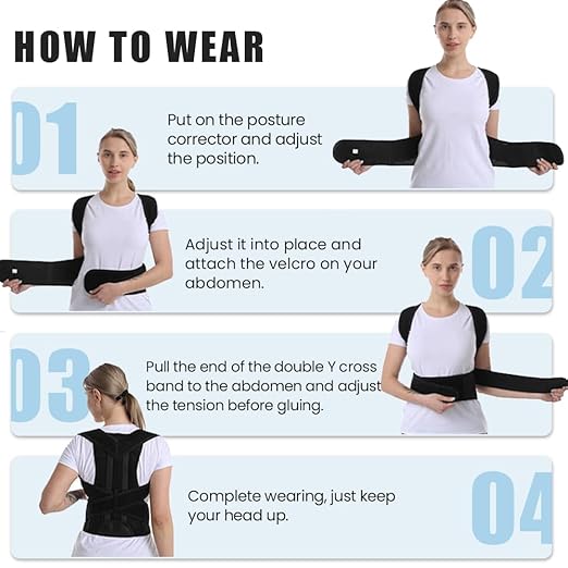 Customizable Comfort Posture Corrector for Women & Men, Upgraded Adjustable Back Brace Gift for Upper & Lower Back Pain Relief, Scoliosis Hunchback Hump Thoracic Corrector PC003