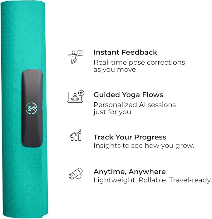 Smart Mat Gen3 - Dark Grey| AI Powered Yoga Mats For Home Workout | Lightweight Yoga Mats of 6mm | Real Time Tracking Exercise Mats For Men & Women