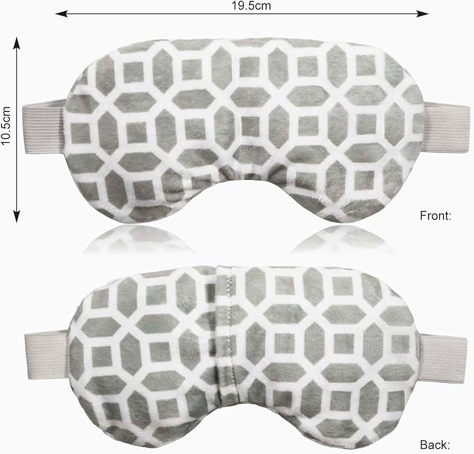 2 in 1 Heated/Ice Eye Mask Moist Heat Eye Mask Lavender & Flaxseed Sinus Pillow Microwavable for Dry Eye,Styes,Sinus Pain,Headache,Migraine,Puffy or Swollen Eyes Irritated and Inflamed Eyelid Bumps