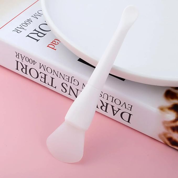 Multi-Purpose Silicone Face Mask Brush Set, 3-Pack Double-Headed Applicator with Spatula Spoon