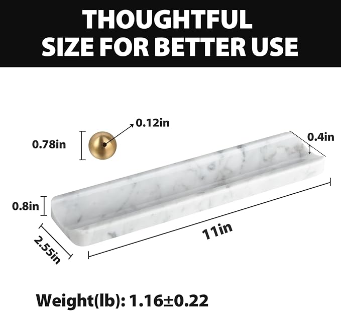 Koville Italian Carrara Natural Marble Incense Holder, Incense Holders for Sticks, Incense Burner Holder, Ideal for Meditation and Relaxing, Easy to Clean(Bianco Carrara)