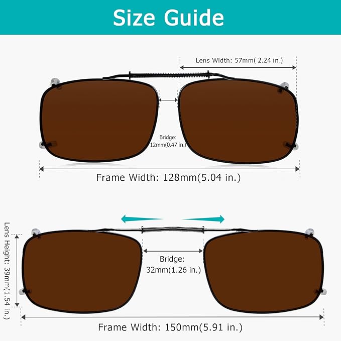 Easy clip Spring Polarized Clip On Sunglasses