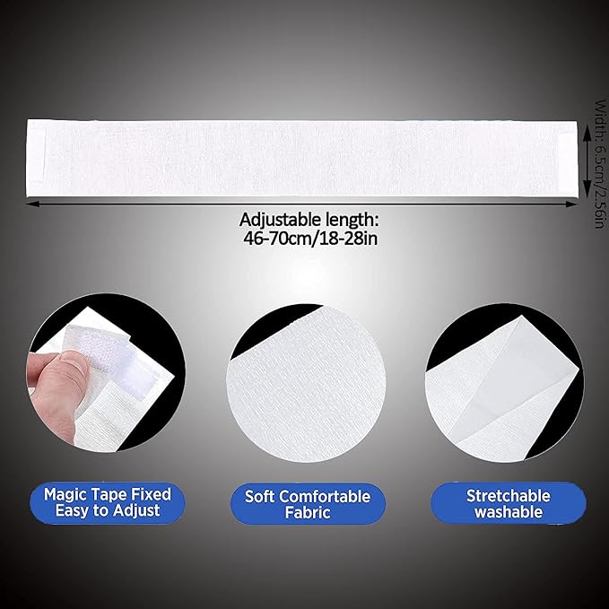 100 Pieces Disposable Facial Headbands for Women Individual Wrapped Elastic Makeup Head Band Headwraps for Facials Skincare Spa