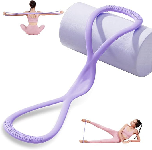 Figure 8 Resistance Bands for Women & Men, Back Training Elastic Ropes, Exercise Resistance Bands with Handles 8 Shaped Resistance Bands for Arms, Chest Expander, Yoga Gym Fitness Pulling Rope