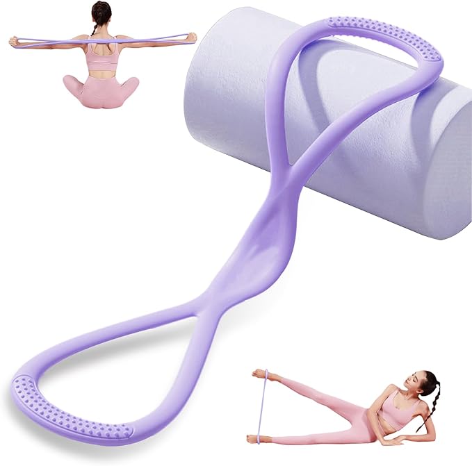 Figure 8 Resistance Bands for Women & Men, Back Training Elastic Ropes, Exercise Resistance Bands with Handles 8 Shaped Resistance Bands for Arms, Chest Expander, Yoga Gym Fitness Pulling Rope