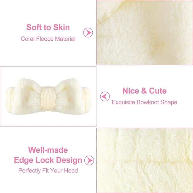 Ondder Skincare Headband for Washing Face Spa Makeup Face Wash Headband Skin Care Headbands Terry Cloth Head Band Bachelorette Party Favors Spa Party Hair Accessories Bachelorette Gifts for Bride