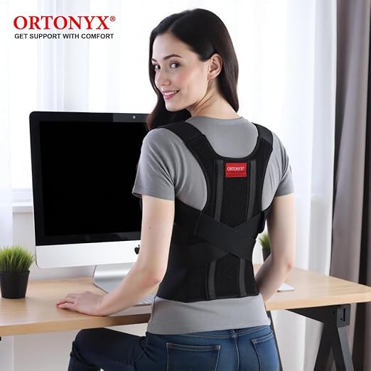 ORTONYX Comfort Back Brace Posture Corrector for Men and Woman, Shoulder Clavicle Thoracic Support/M