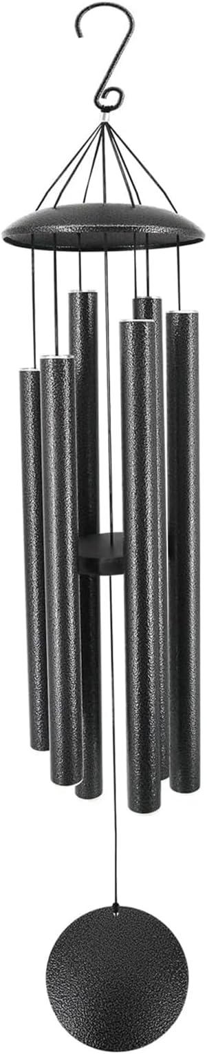 Wind Chimes for Outside Deep Tone, 38" Large WindChimes with 6 Tubes, 100% Rustproof Aluminum, Memorial Gift or Garden Patio Porch and Outdoor Décor(Silver)