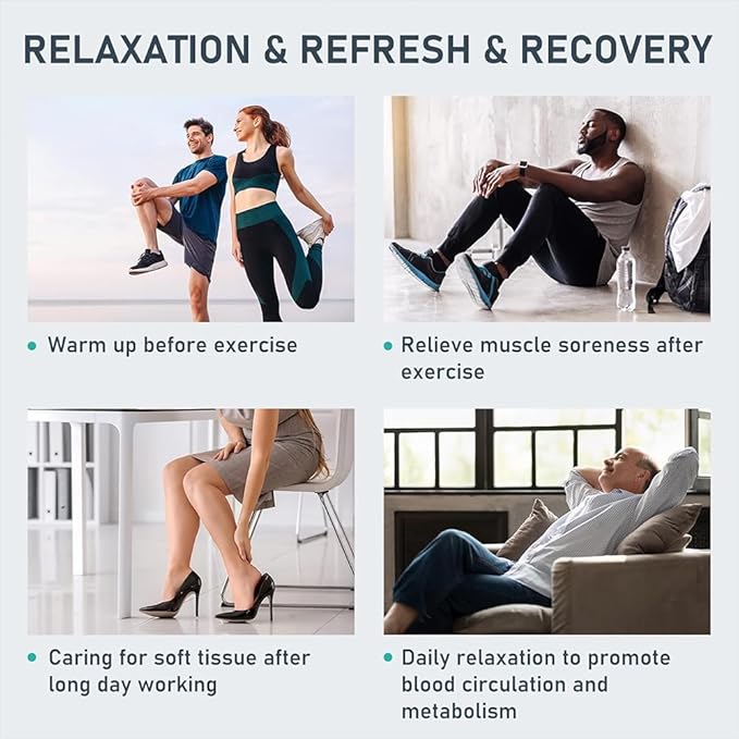 Leg Massager for Circulation and Pain Relief, Recovery Boots for Fast Therapy, Thigh Knee Calf & Foot Massager,Leg Compression Massager (Large,2-Pack)