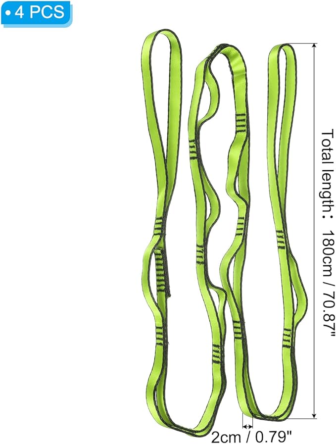 PATIKIL Daisy Chain Straps, Strong Climbing Strap Adjustable Nylon Chain Sling with Loops for Aerial Yoga Hammock Swing