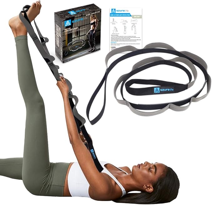 Premium Durable Stretch Straps with Loops, Stretching Strap for Physical Therapy, Multi-Loop Yoga Strap Fitness Exercise Strap for Yoga, Pilates, Dance, Flexibility&Exercise