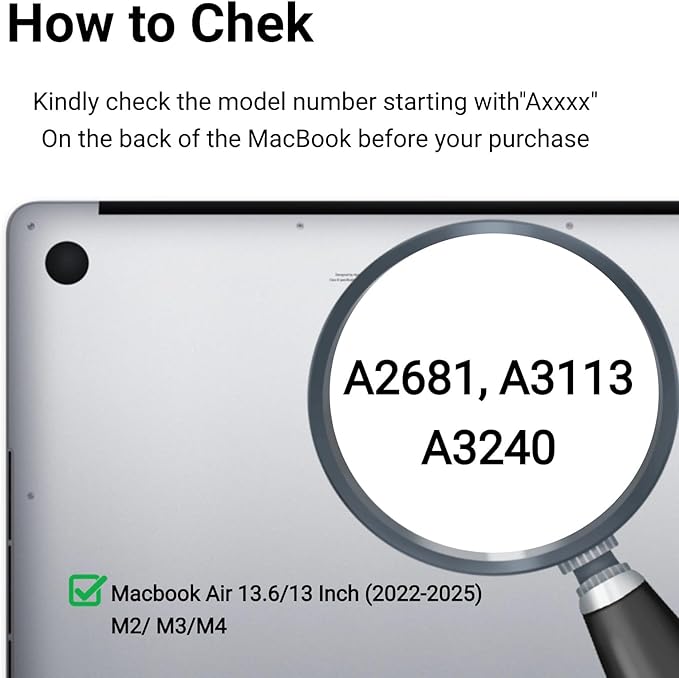 Strong Magnetic Privacy Screen Compatible with MacBook Air 13.6/13 Inch 2022-2025 M2 M3 M4, Removable Mac Air Screen Protector A2681, A3113, A3240 Screen Filter Shield Anti Glare Anti Blue Light