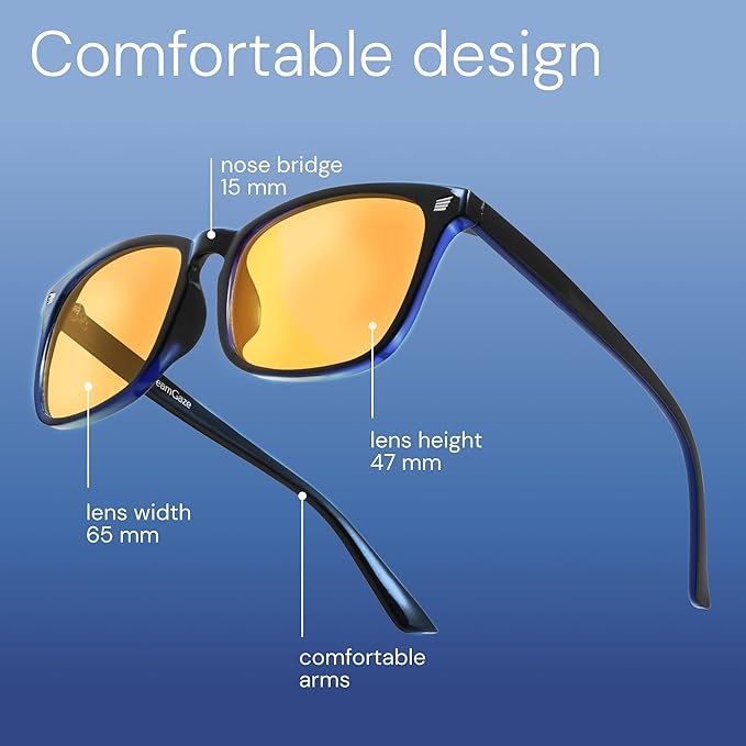 DreamGaze 99.9% Blue Light Blocking Glasses for Better Sleep - Anti Blue Light Glasses Men - Premium Computer Gaming Glasses