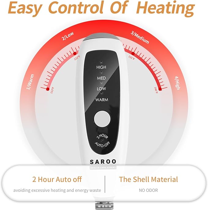 24"x33",Weighted Heating Pad for Back Pain Relief, XXL Large Size Electric Heating Pad for Neck and Shoulders,Neck Heating pad,Warm Christmas Gifts,4 Heat Settings,Auto-Off, Machine Washable,Red